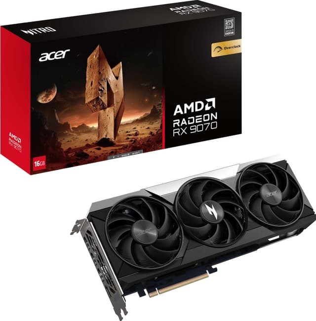 Acer Nitro Radeon RX 9070 OC 16GB grafikkort