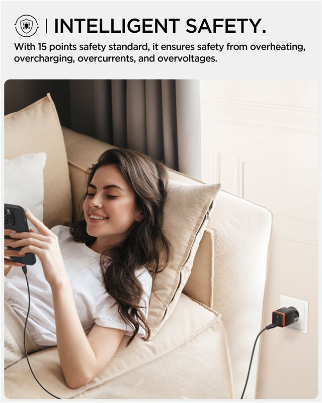 (30W) USB C Essential Ladegerät Netzteil Power Delivery (ACH08448) - Schwarz