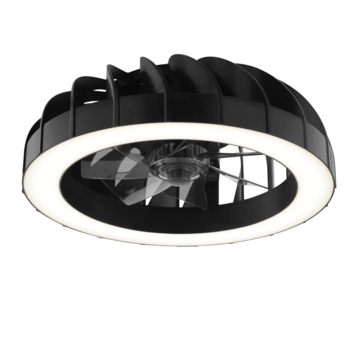 Brilliant plafondventilator Fanora met lamp en RGB functie 30W zwart
