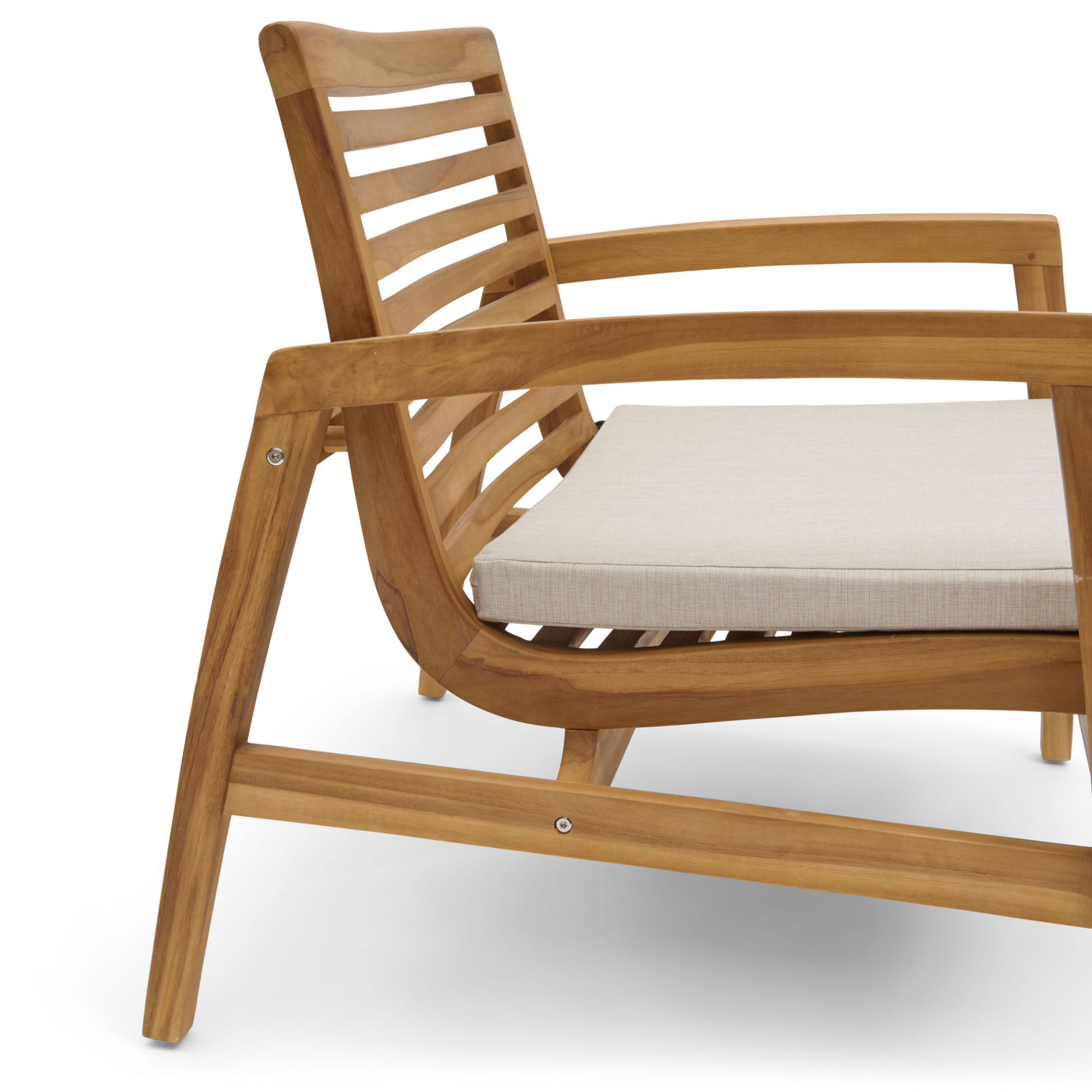 Loungeset Reese naturel teak - set van 4