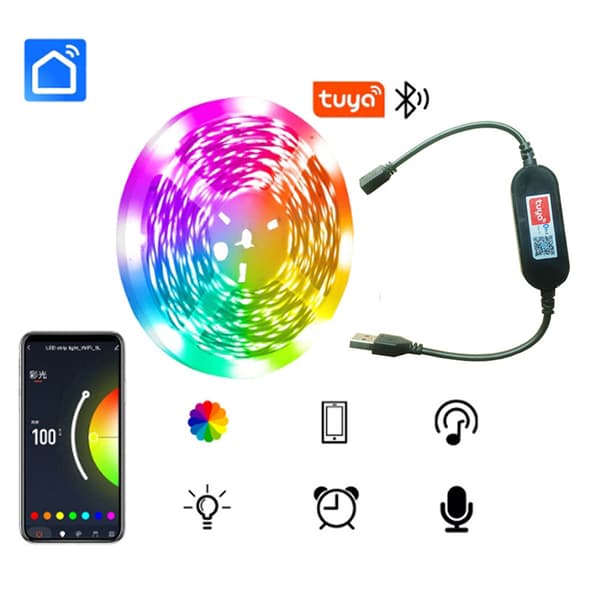 Smarte USB LED Strip Lights Music Sync APP-kontroll  3 m
