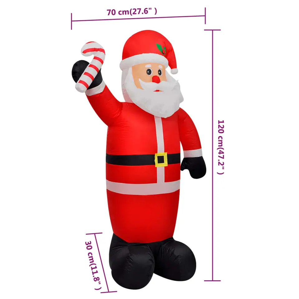 vidaXL - Opblaasbare Kerstman - 120 cm