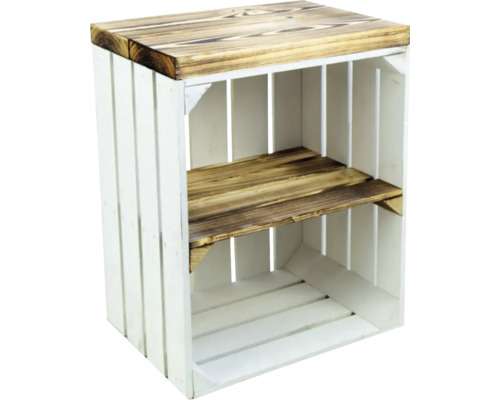 Kruk wit/gevlamd 53x40x30 cm