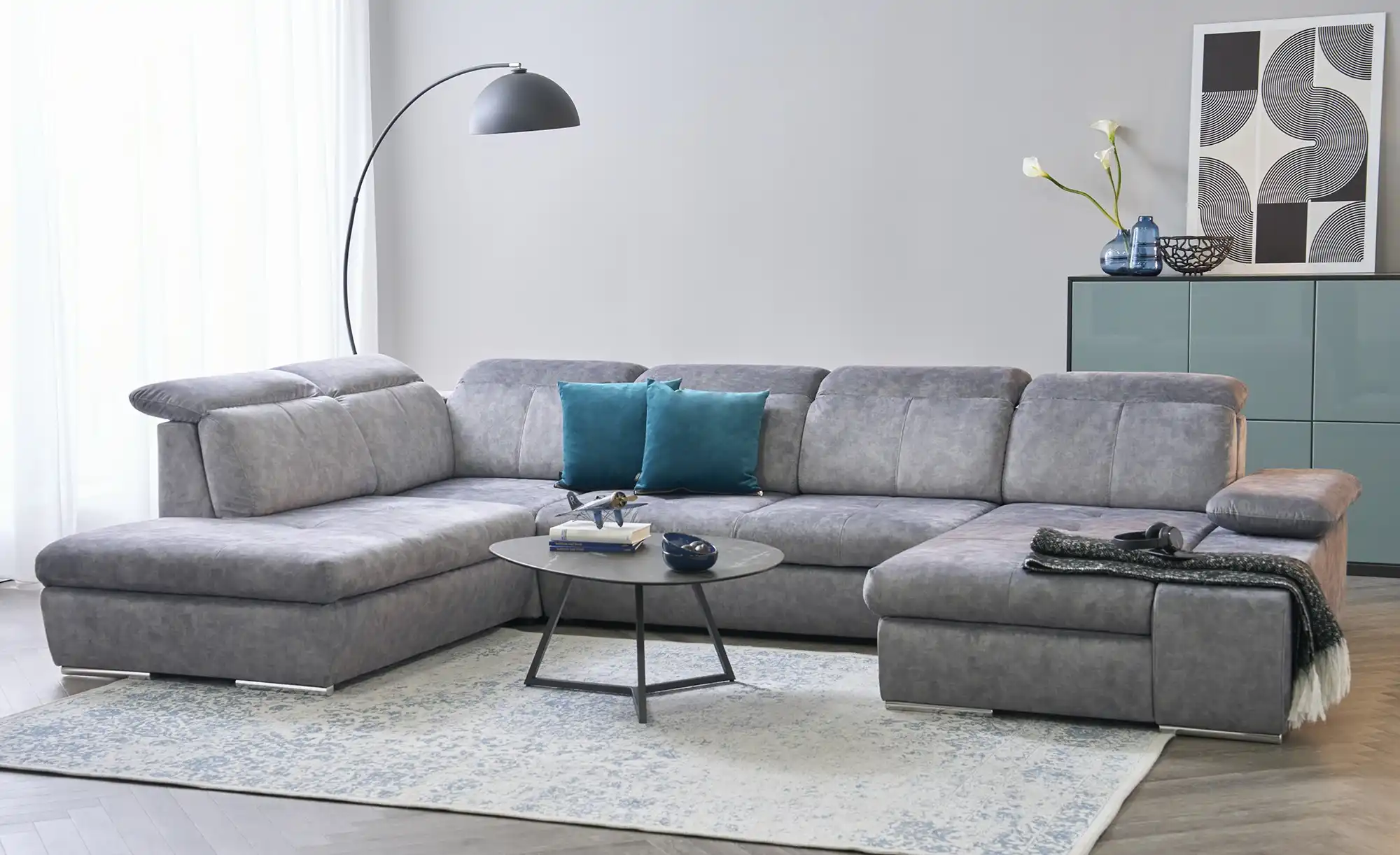 switch Wohnlandschaft aus Flachgewebe Avilla