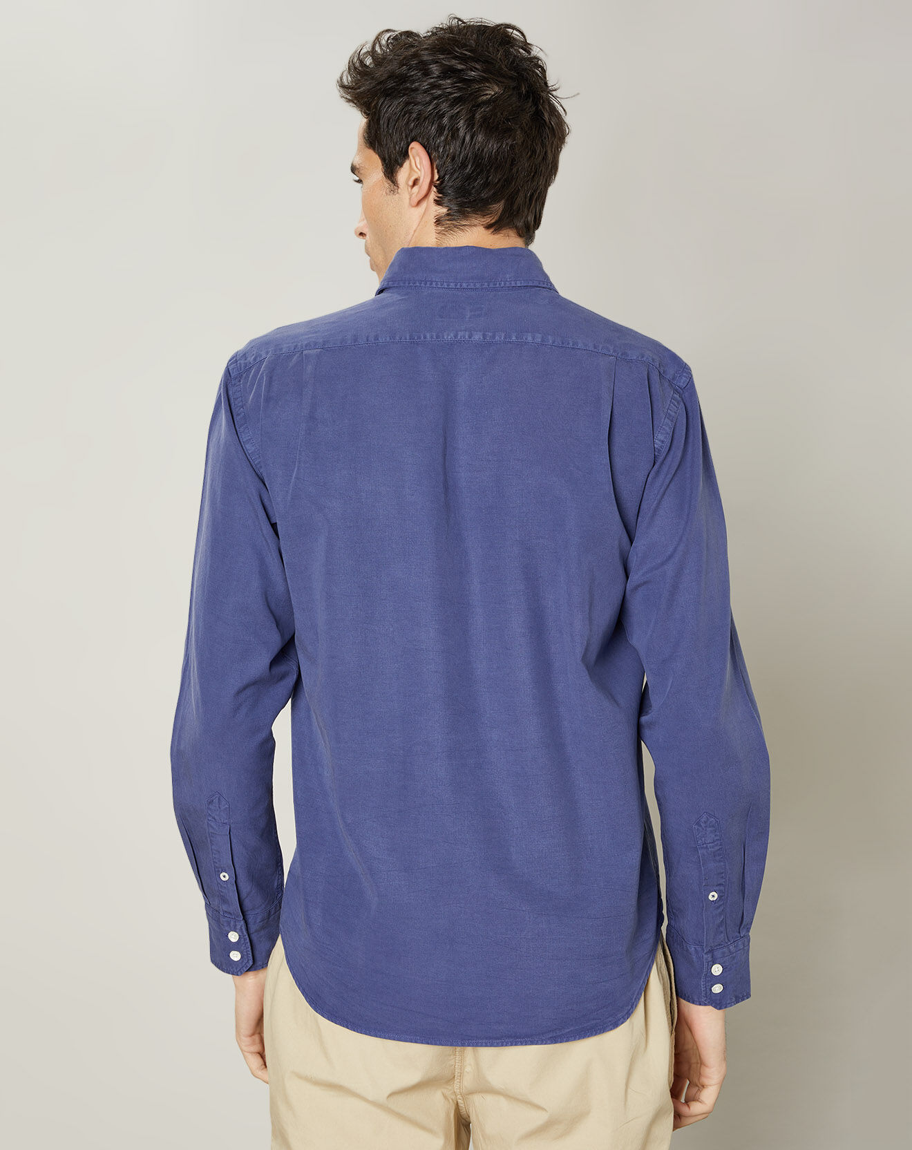 Hartford Chemise regular Paul Pat indigo