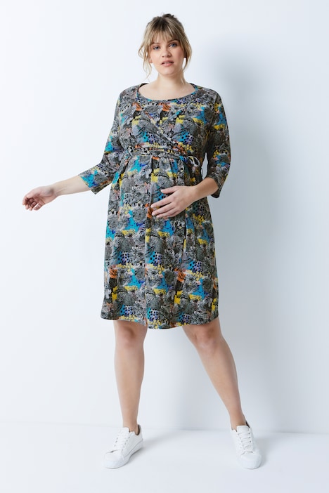 Bellieva-Kleid, Jersey, Still-Funktion, doppellagige Büste, 3/4-Ärmel, GOTS