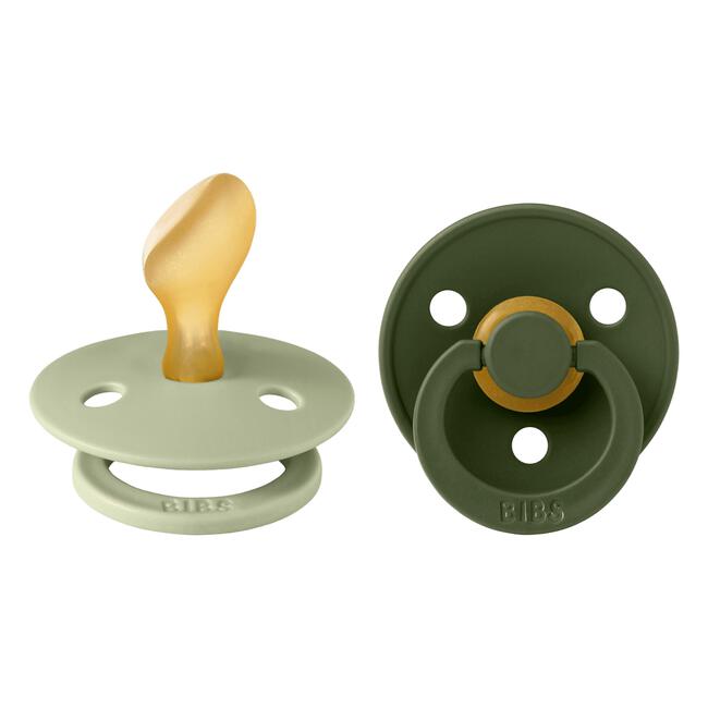 BIBS Anatomische Fopspeen Two Pack Natuurlijk Rubber Sage/Hunter Green Maat 2