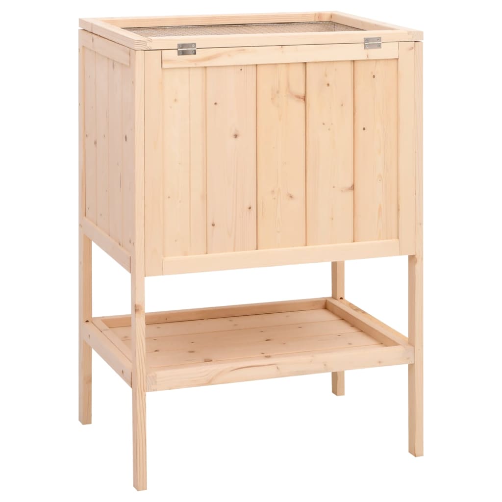 Cage à hamster 55x40x80 cm bois massif de sapin