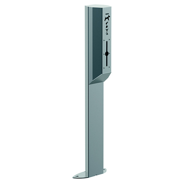 Distributeur /pied 200 sacs arkea canin sans serrure - gris métal 9006