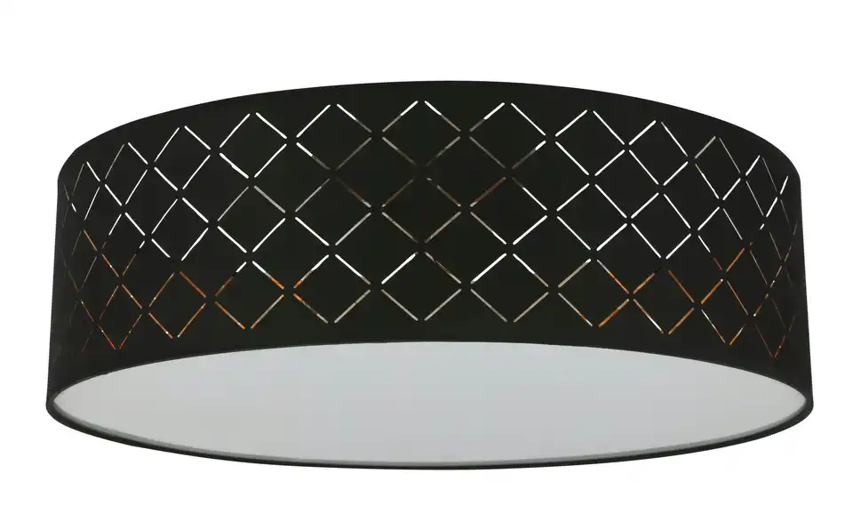 Deckenleuchte 22 cm 60 cm 60 cm Schwarz, edelstahlfarben