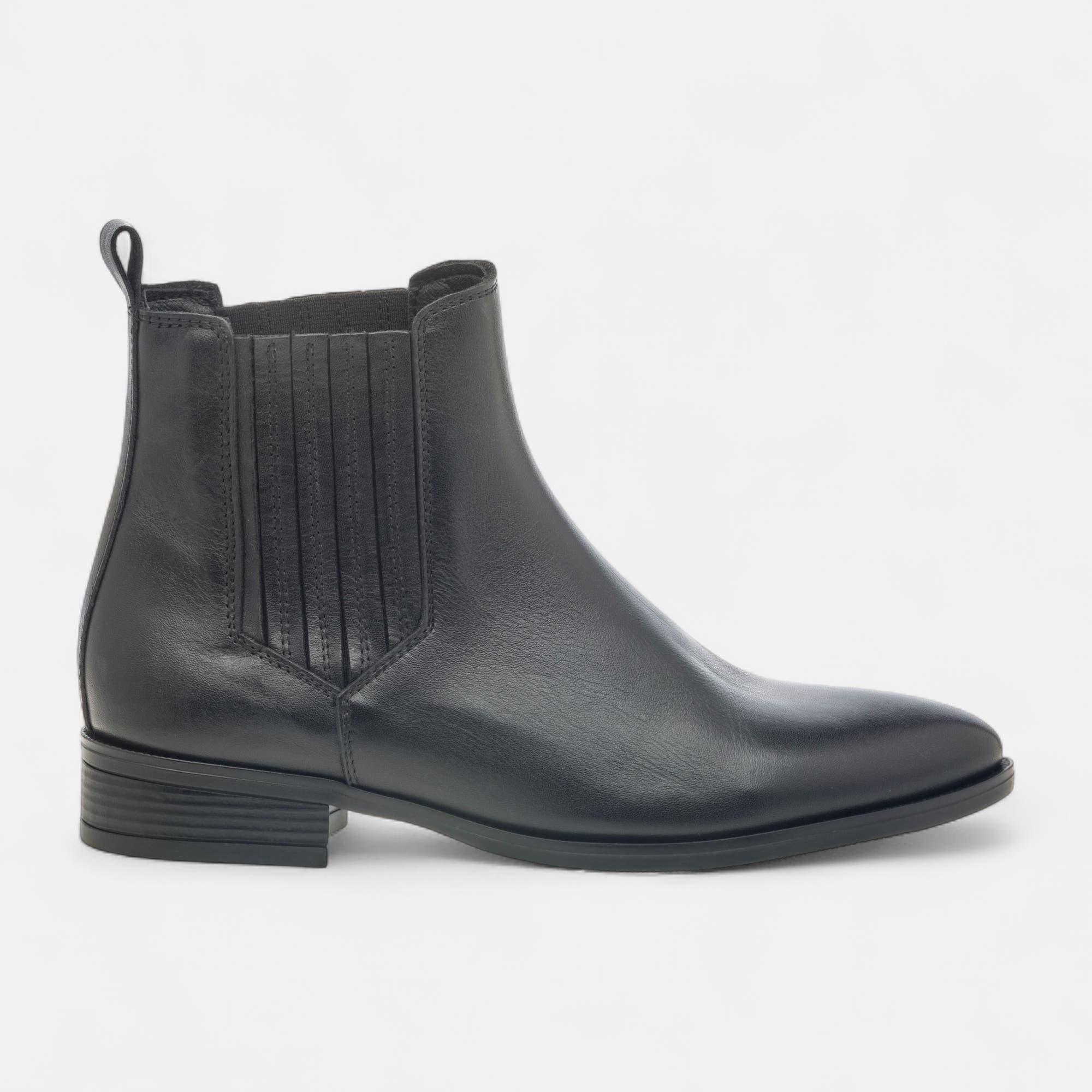 Boots chelsea Femme en cuir noir