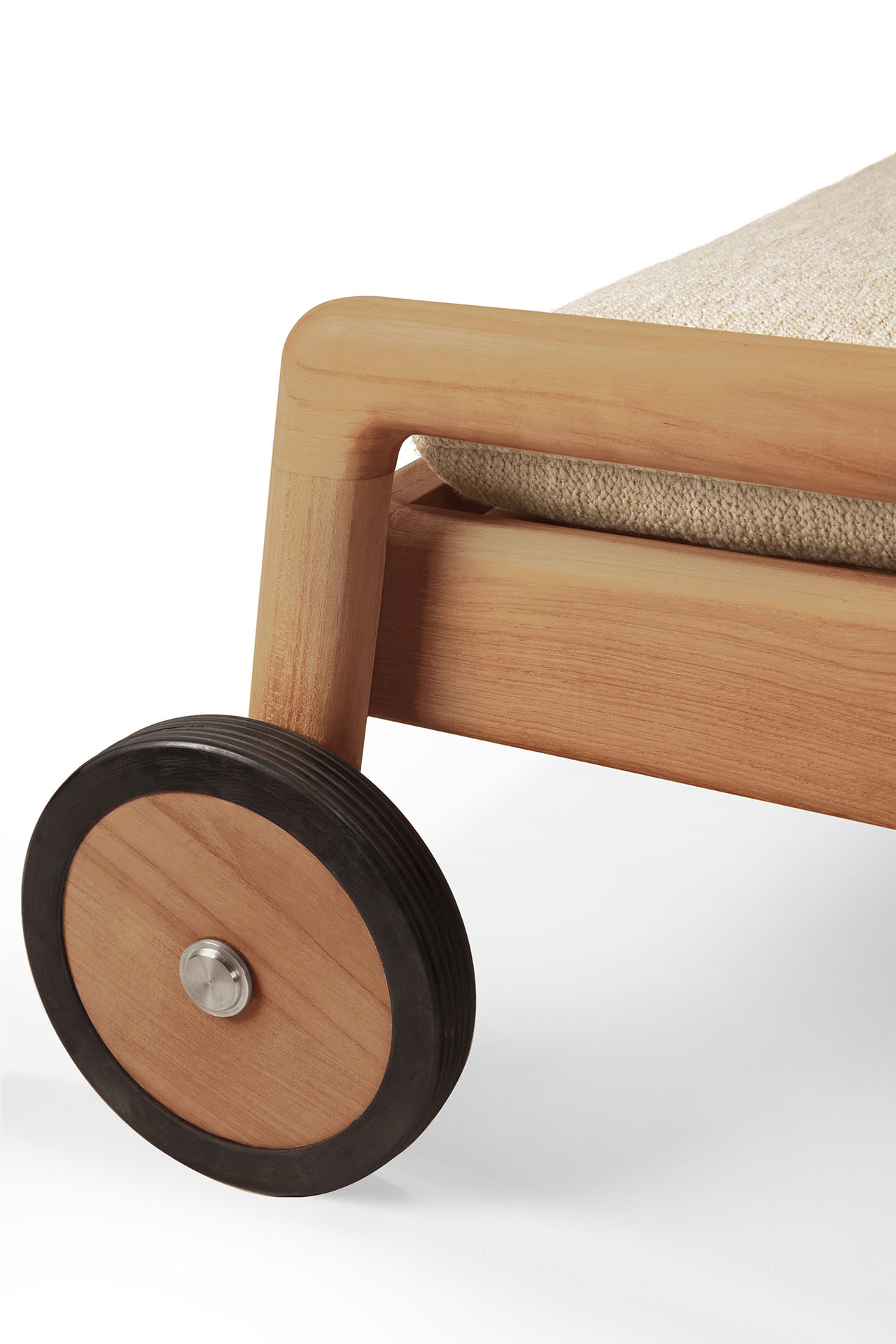Teak Jack lounge chair - outdoor - dun kussen naturel