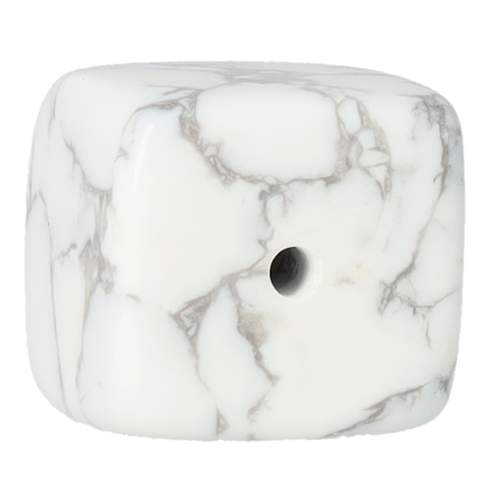(4er Set) 20x20mm Stein Räucherstäbchen Halter Home Deko Würfel in Marmor Optik - Weiss