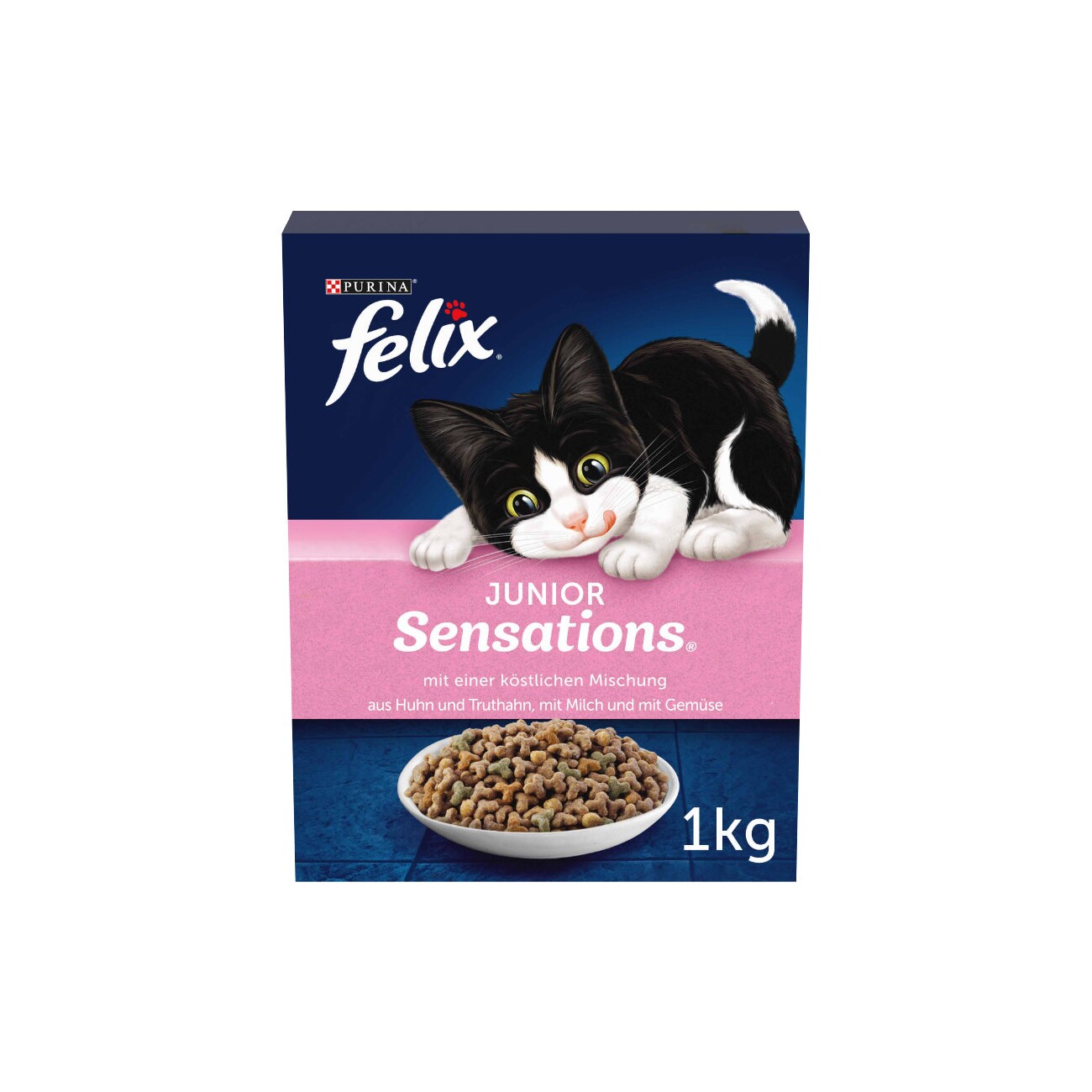 Felix Sensations Trockenfutter Katze, Junior 1 kg