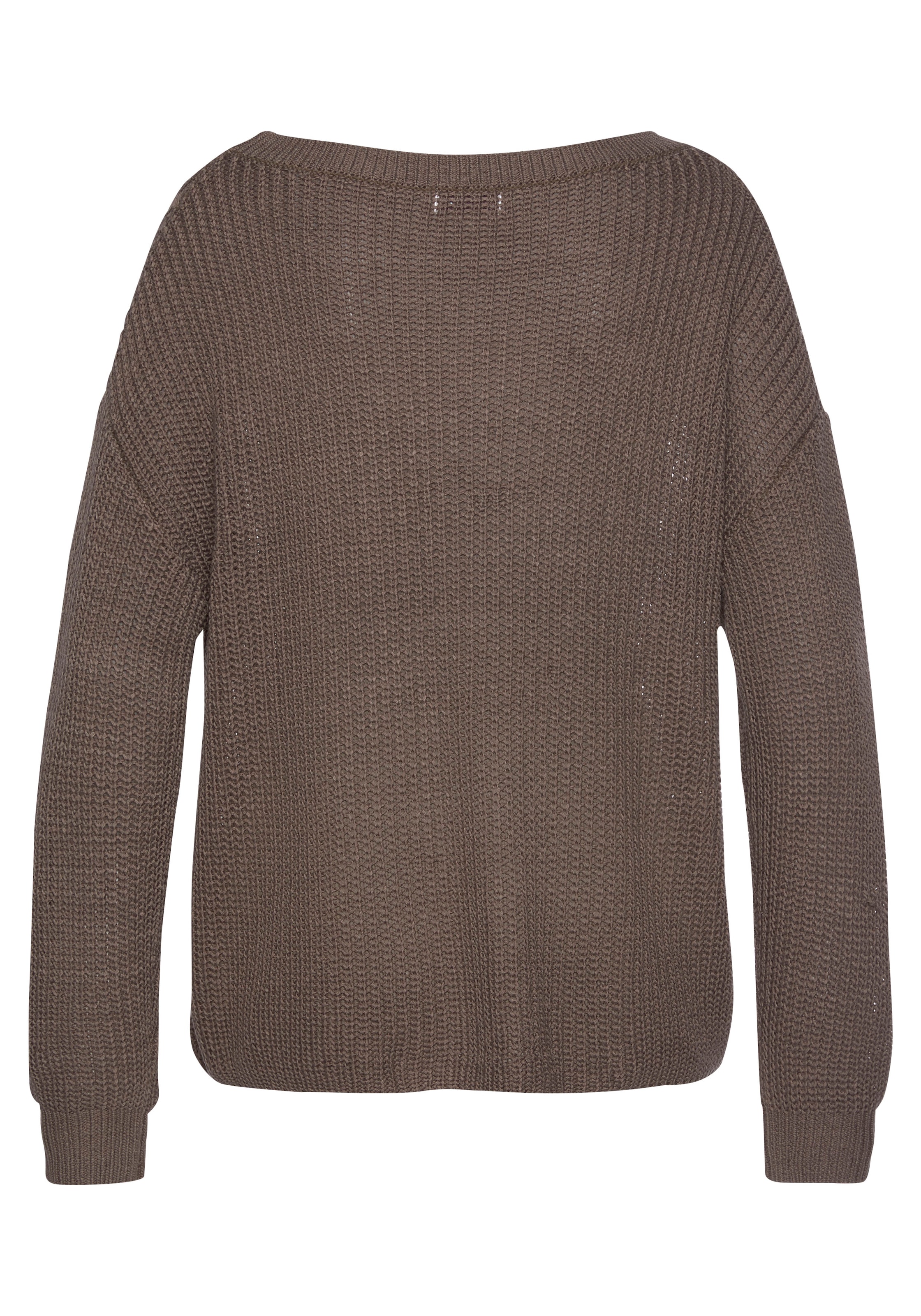 LASCANA Strickpullover , mit überschnittenen Schultern, lässiger Damenpullover, Basic