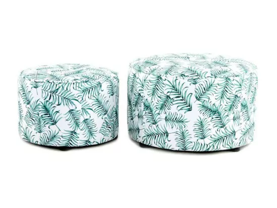 Lot de 2 Poufs Imprimé 