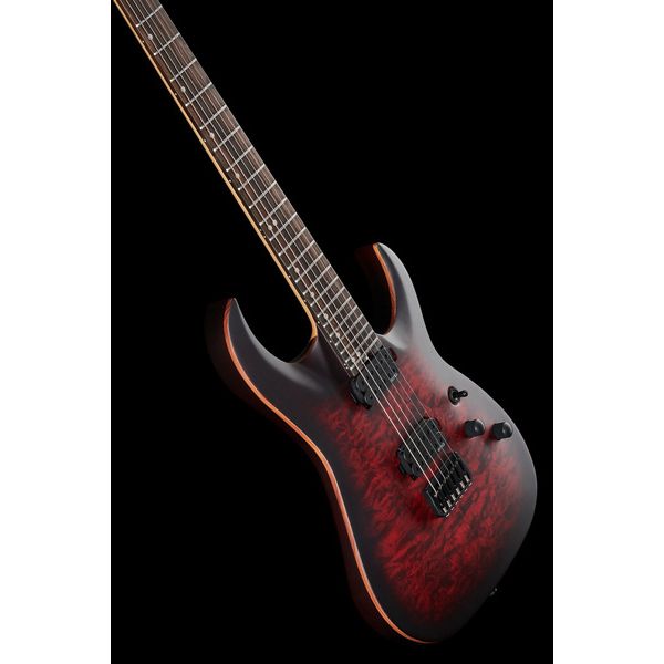 Harley Benton Amarok-6 BKRD Quilted B Bundle