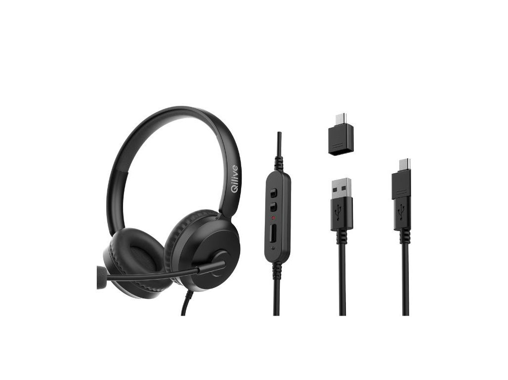 AUSCULTADORES COM MICRO QILIVE USB-C