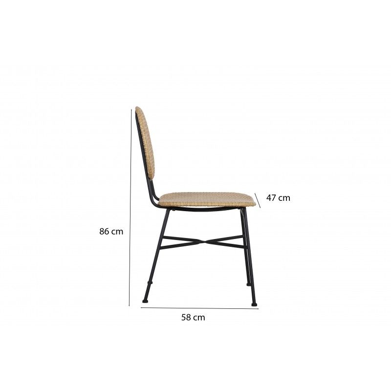 Ensemble table verone en bois d'acacia fsc et 4 chaises de jardin