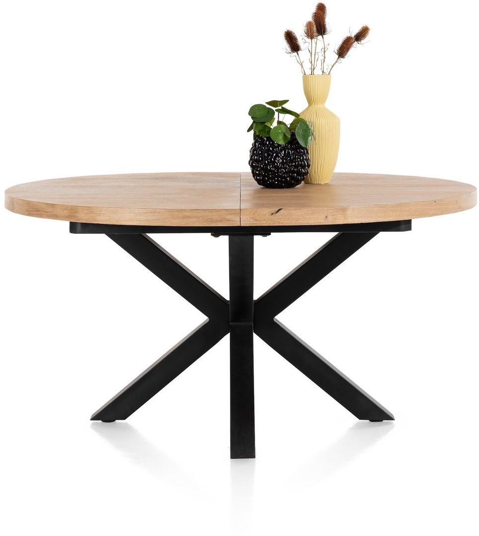 Henders en Hazel   Metalox Rond Uitschuiftafel