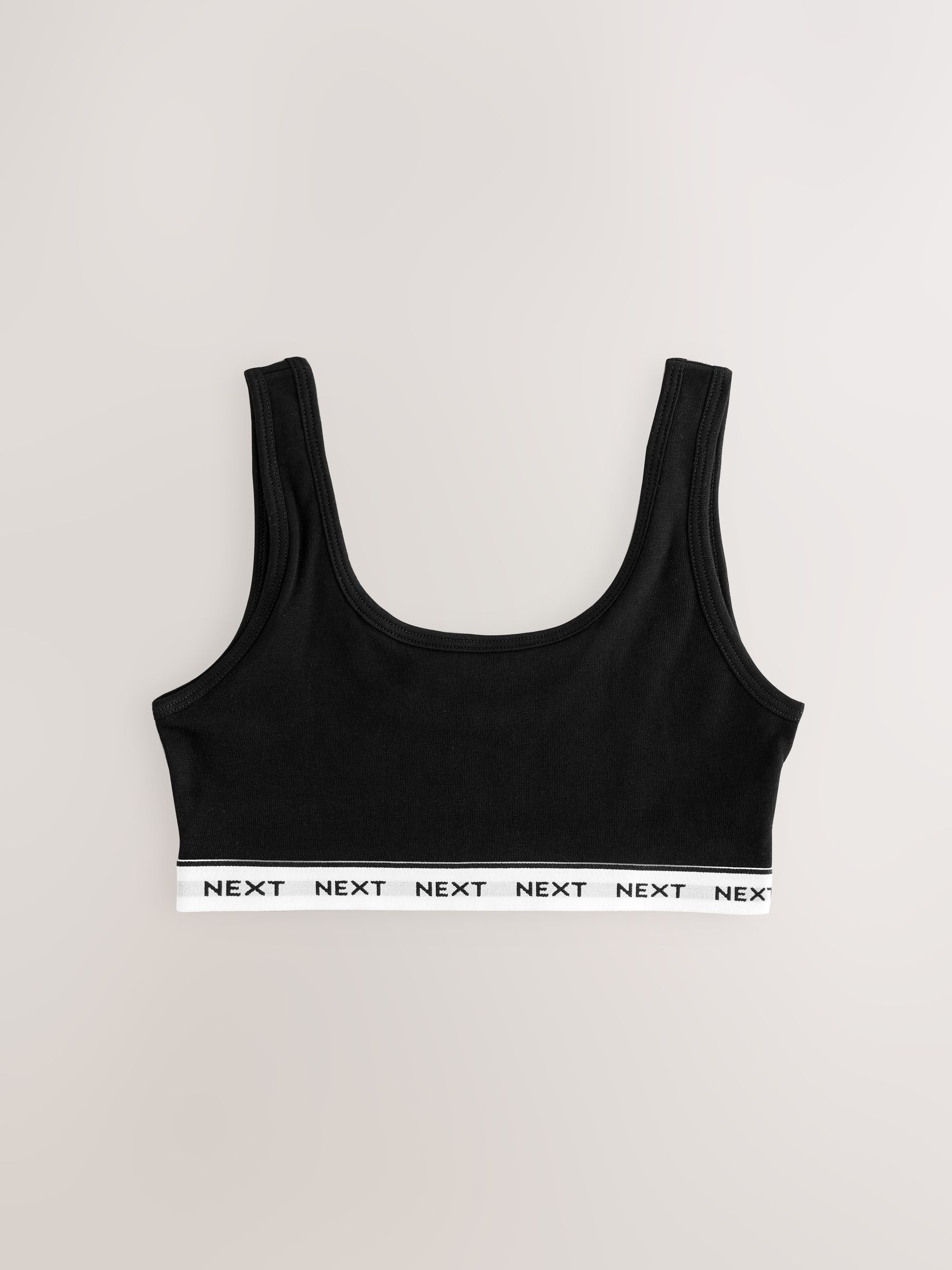 Zwart/wit/grijs - Set van 3 crop tops (5-16 jr)