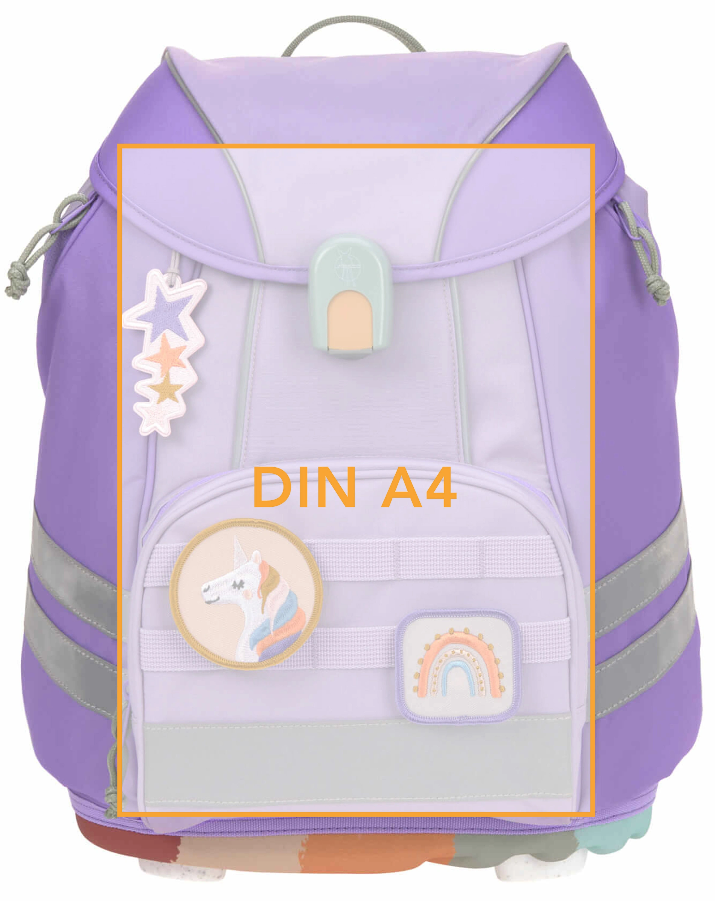 Schulranzen-Set FLEXY UNIQUE (30x25x40) 7-teilig in violet/lavender