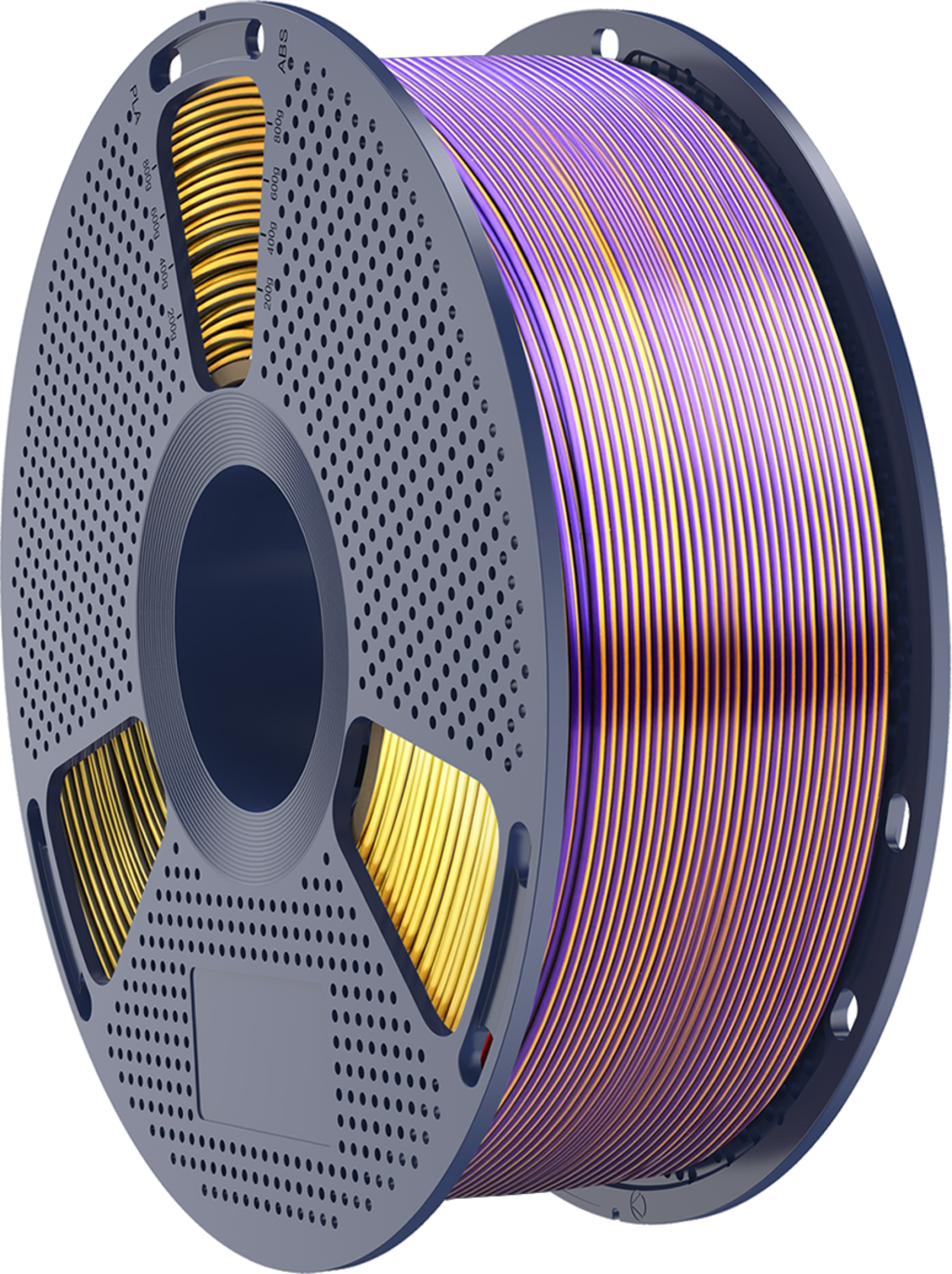 SUNLU  Silk PLA+ Tri-Color Black Gold Purple, 1,75 mm / 1000 g    Dreifärbiges PLA Material mit glänzendem Finish