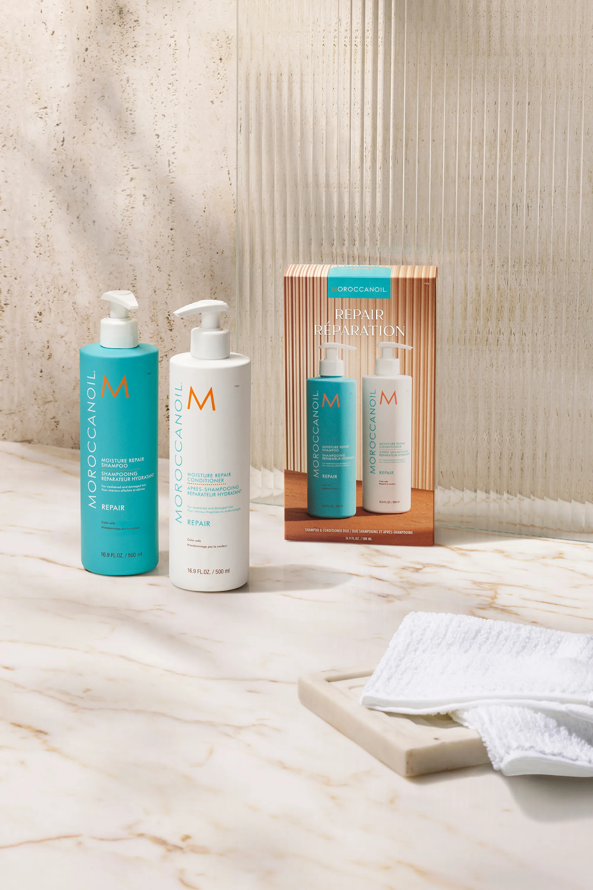 Moroccanoil Duo shampoing & après-shampoing Réparation