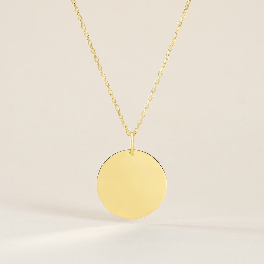 Pendentif Sirona Pastille Gravable Or Jaune