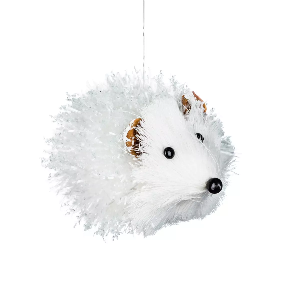 Hérisson de Noël à suspendre (H5 cm) Floofy Blanc