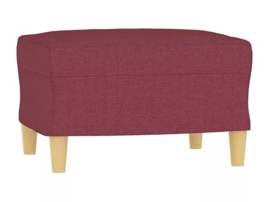 Ensemble de canapés 4 pcs avec coussins Rouge bordeaux Tissu