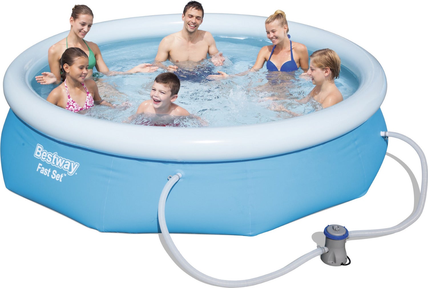 Bestway opblaas zwembad Fast Set met pomp D 305 H 76 cm