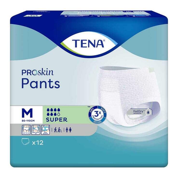 TENA Pants Super M Einweghosen bei Inkontinenz, 12 St