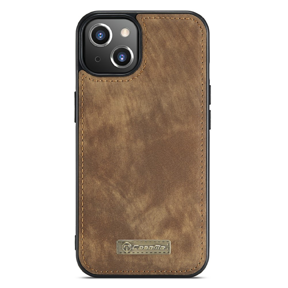 iPhone 13 2in1 Leder Tasche   Magnet Hardcase Karten Etui - Braun