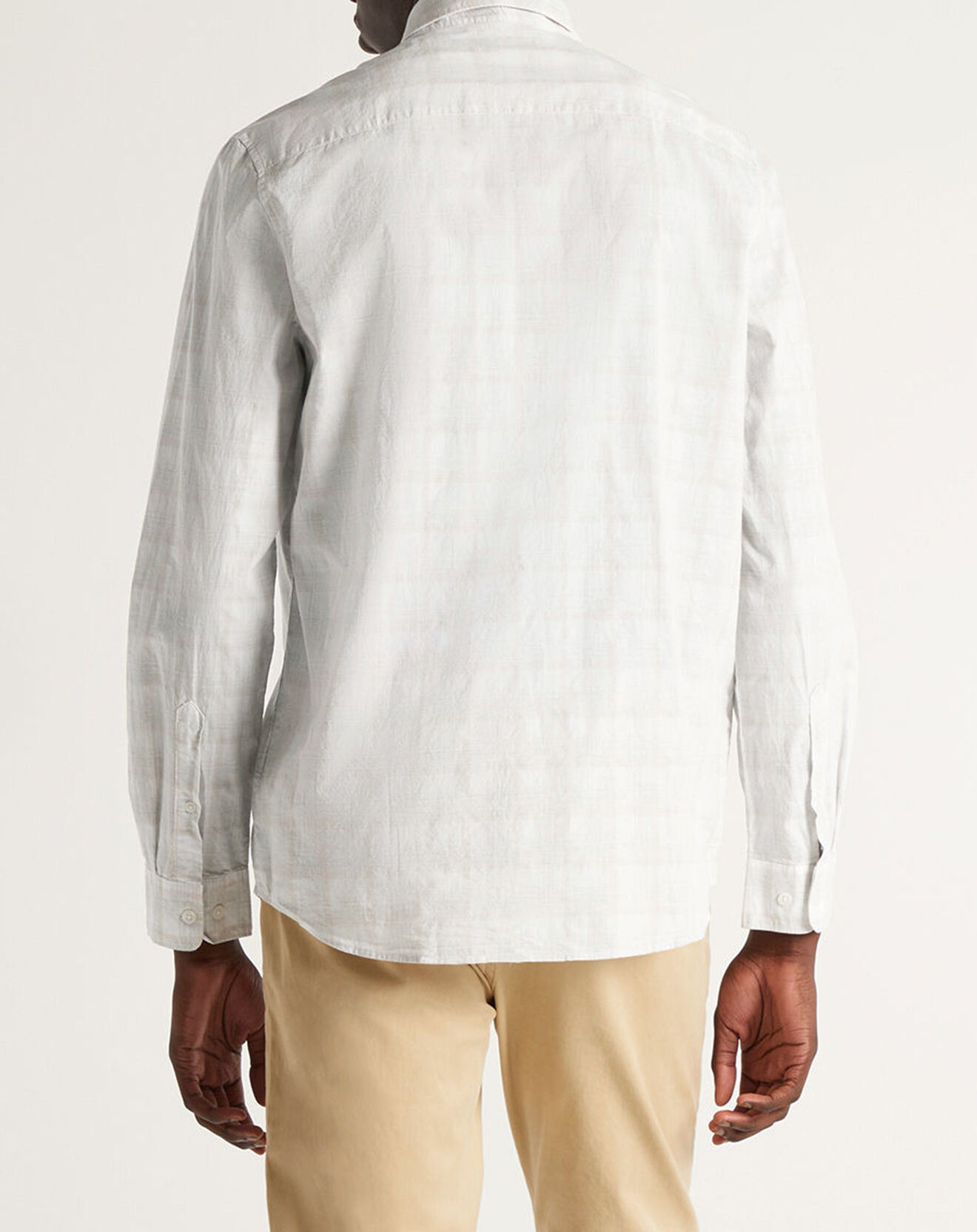 Galeries Lafayette Chemise droite à carreaux blanc/beige clair