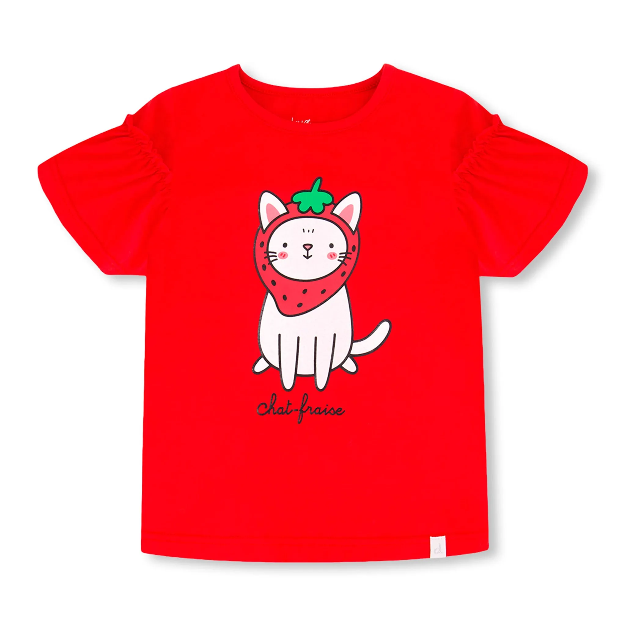 Deux par Deux T-shirt Chat Fraise 3-6ans
