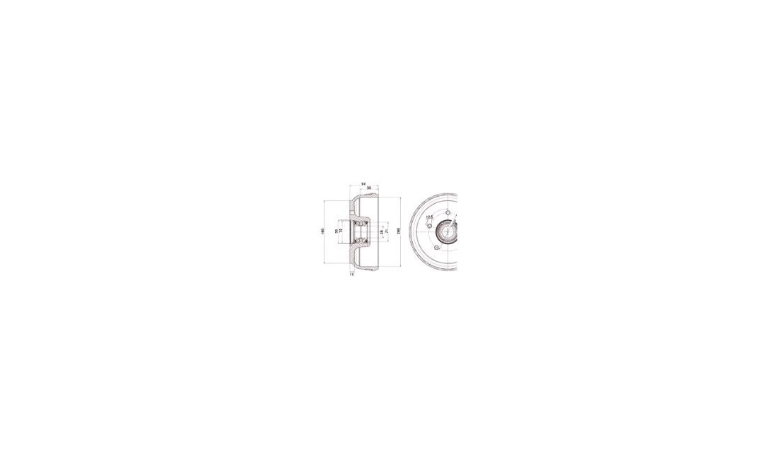 Bremsetromle 200x50mm AL-KO 2051