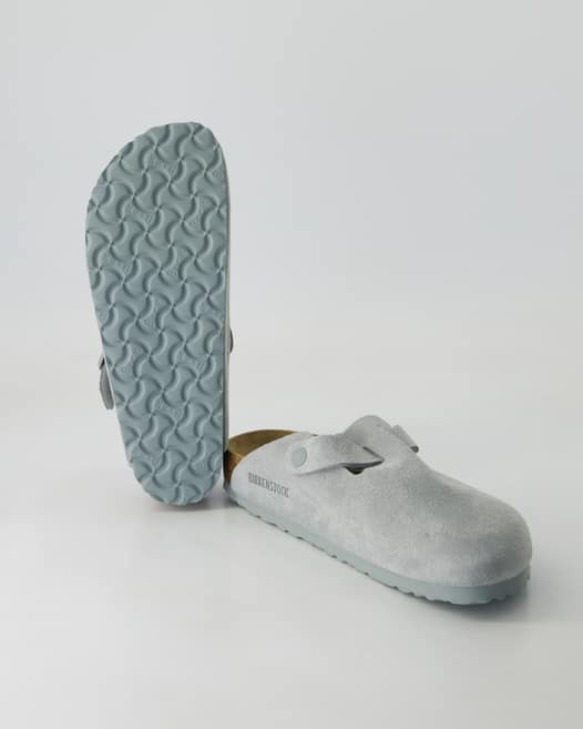 Birkenstock Boston Pantoletten in Grün