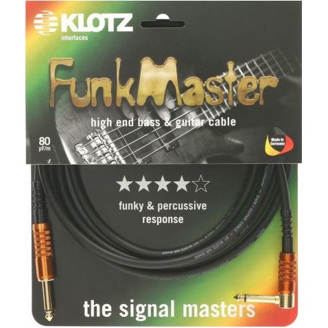 Klotz TM-R0600 Funkmaster TM Stevens instrumentkabel 6 meter recht-haaks