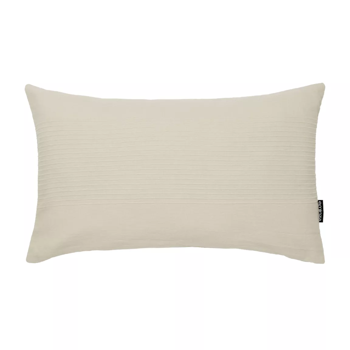 Housse de coussin rectangulaire coton tissé (30 x 50 cm) Léa Beige pampa