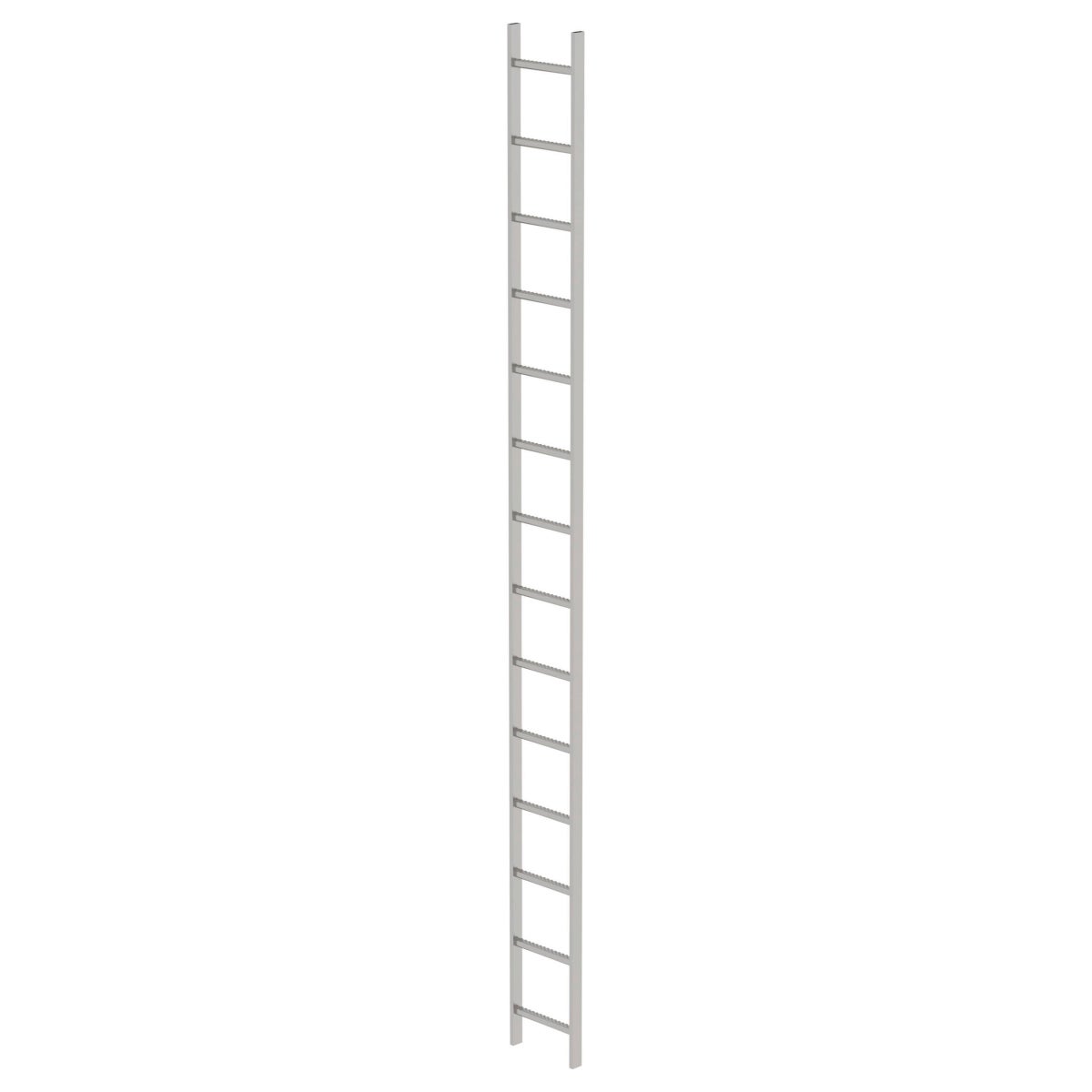 MUNK roestvrijstalen schachtladder, 300 mm breed, 14 sporten, 3,92 m lang