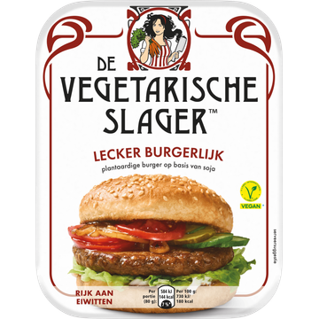 De Vegetarische Slager Lecker Burgerlijk Vegan 160 g