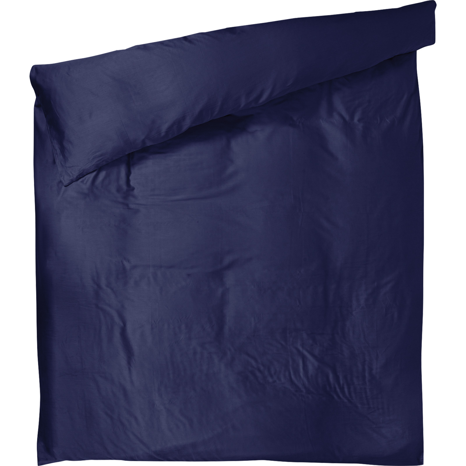 Bettwäsche Satin unifarben 200x210 Duvetbezug Franz, navy