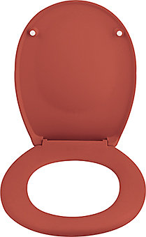 Abattant WC terracotta mat Neela avec frein de chute