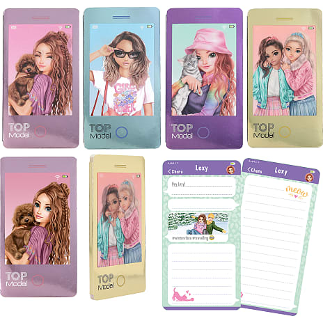 TOPModel notesbog - mobiltelefon – flere varianter - assorteret