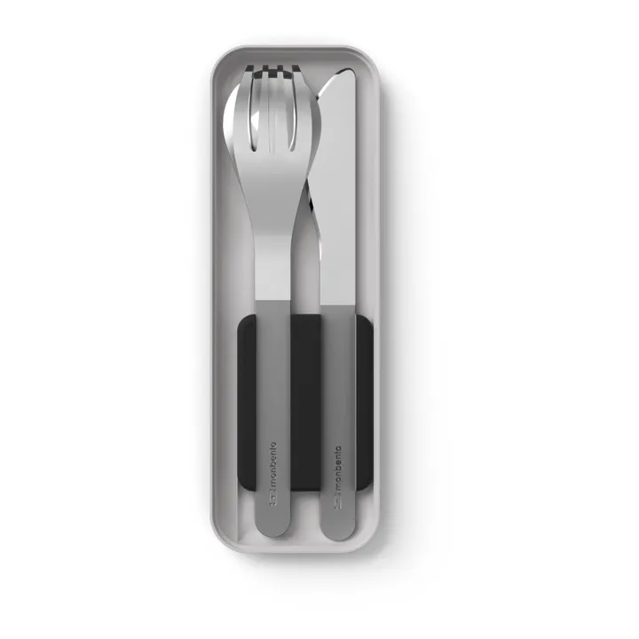 Monbento Couverts nomades en inox MB Slim Box | Noir