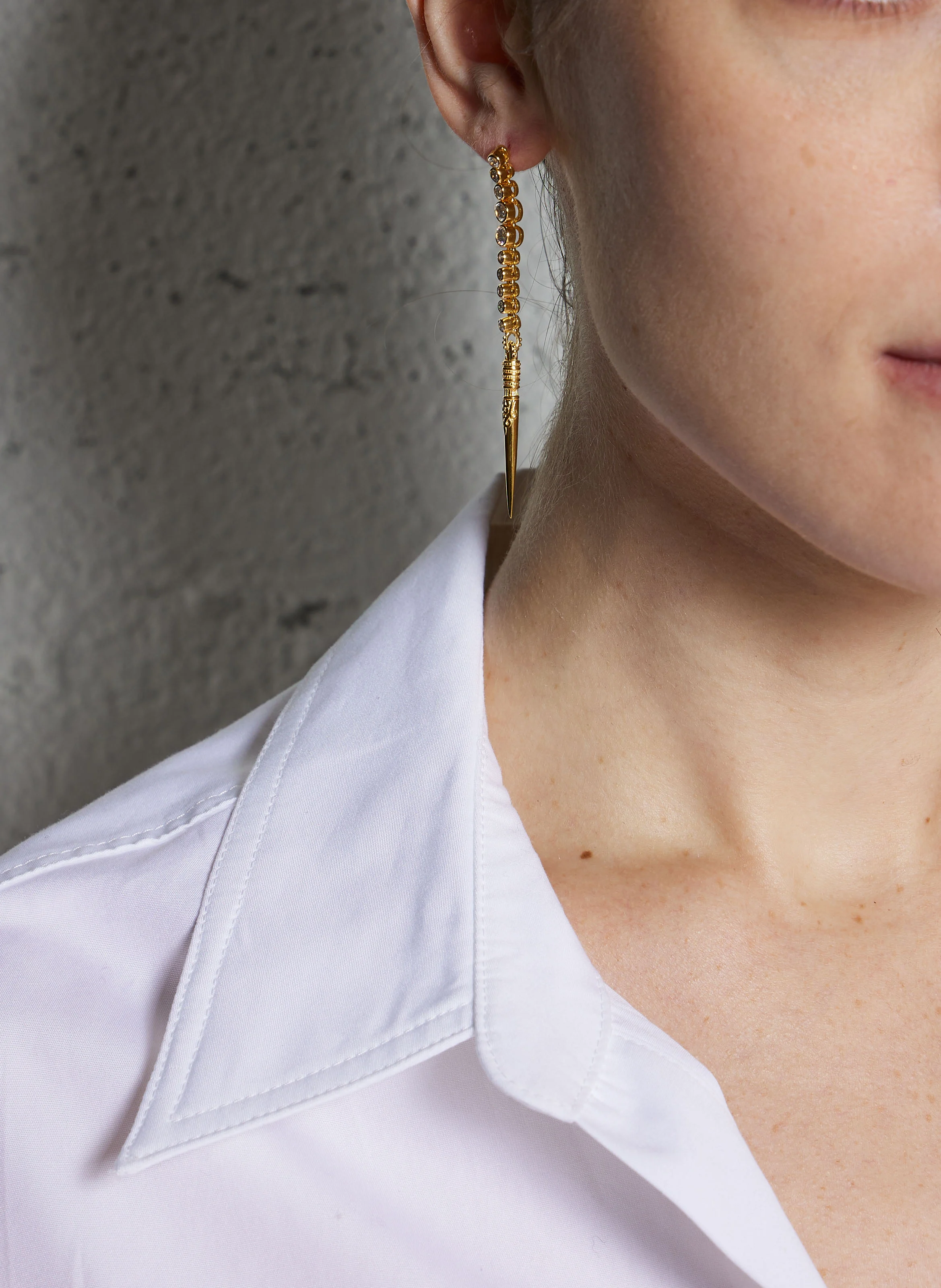 TAYANE - Boucles d'oreilles pendantes | Doré