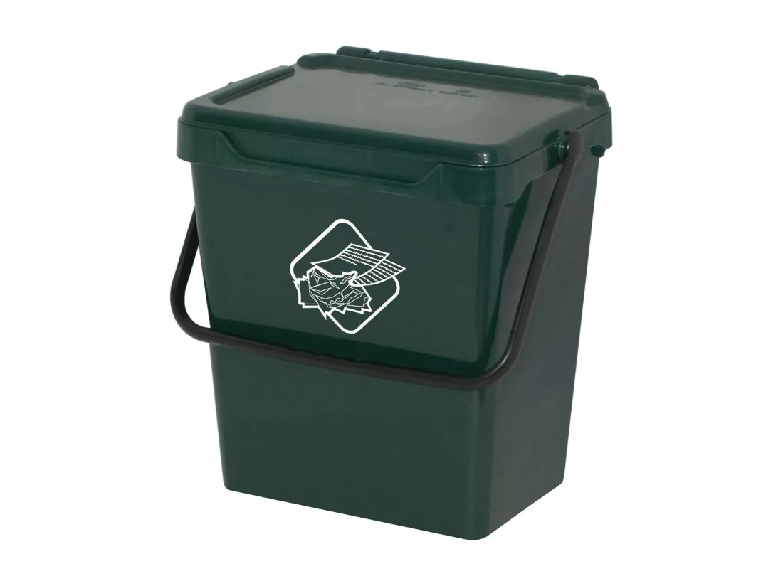 Poubelle Stavelot, poubelle, poubelle de recyclage, poubelle, 100% Made in Italy, 40x31h39 cm, Vert