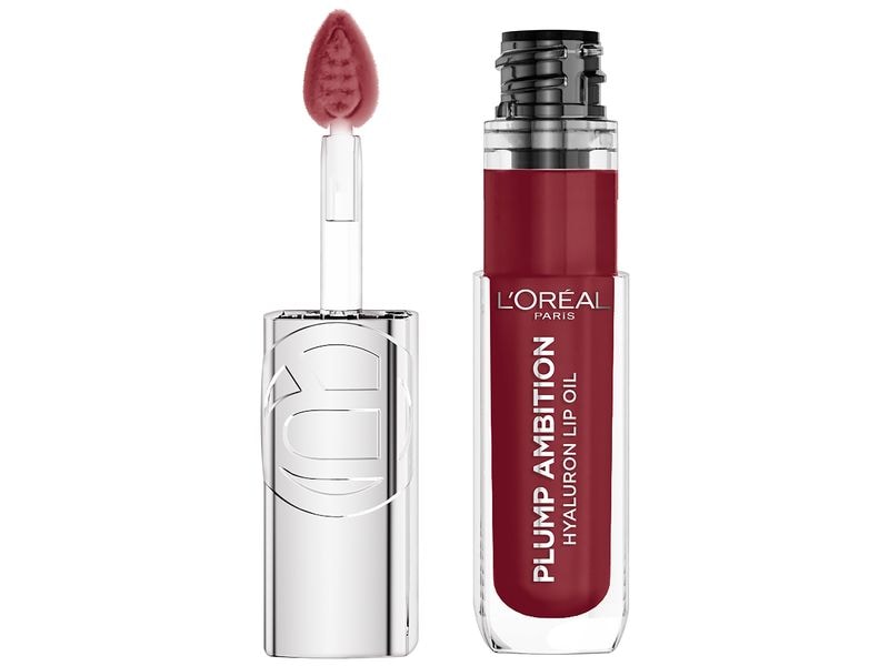 L'Oréal Paris Lip Gloss Plump Ambition Hyaluron 490 Berry J Lippenöl macht die Lippen voller und weicher in nur einem Wisch
