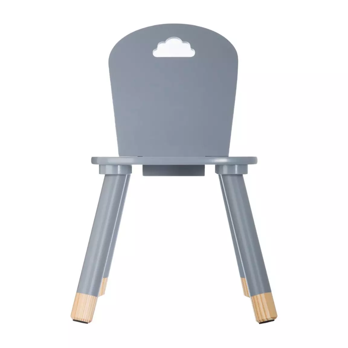 Chaise enfant bois (H50 cm) Douceur Grise